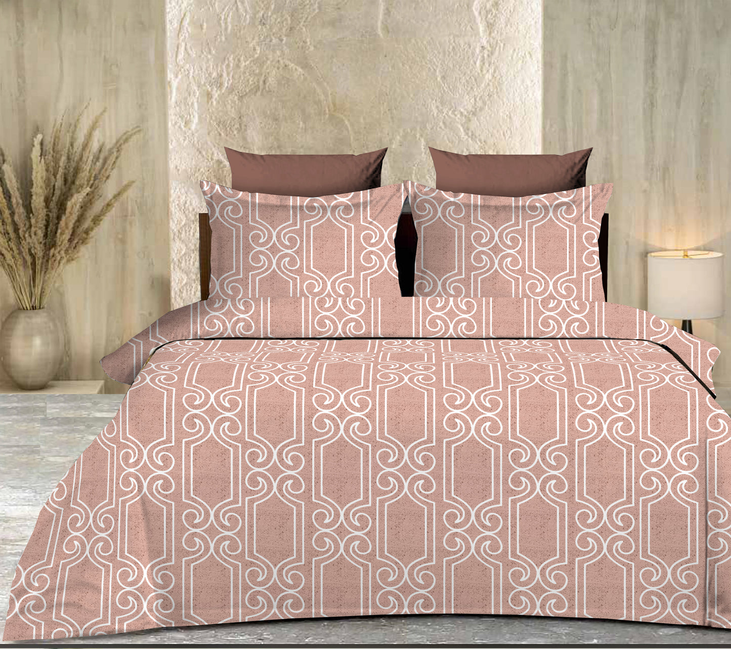 High Quality Royal Designer California King Size Bed sheet and 2 x Pillow covers