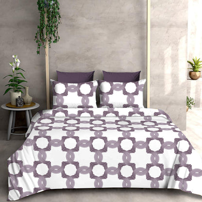 Interlaced Pattern with 300 TC High Quality California King Size Bed sheet and 2 x Pillow cover