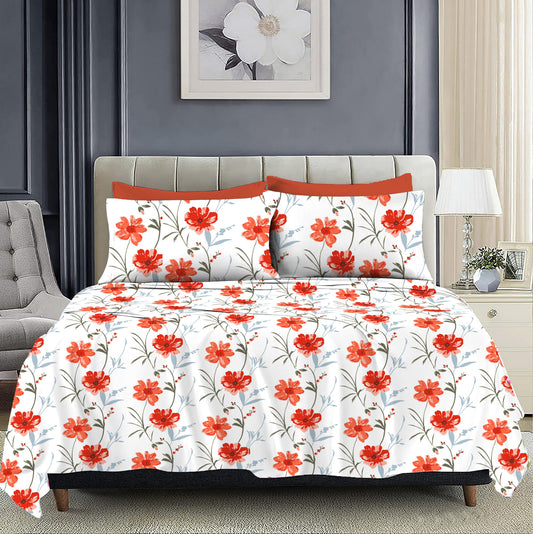 Floral Frenzy Deluxe Super King Bed sheet and 2 x Pillow cover