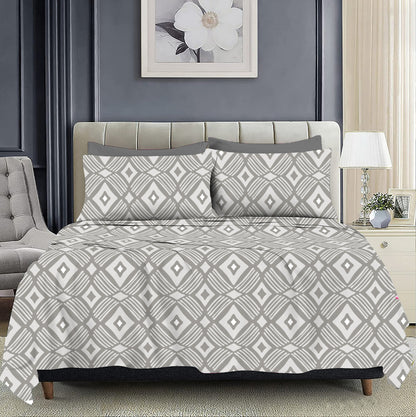 Geometric New Pattern California King Size Bed sheets and 2 x Pillow covers