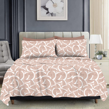 Modern Abstract Patterned California King Size Bed sheet and 2 x Pillow covers