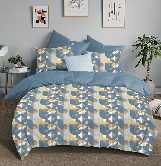 Abstract Pattern Double Size Queen Bed sheet and 2 x Pillow covers